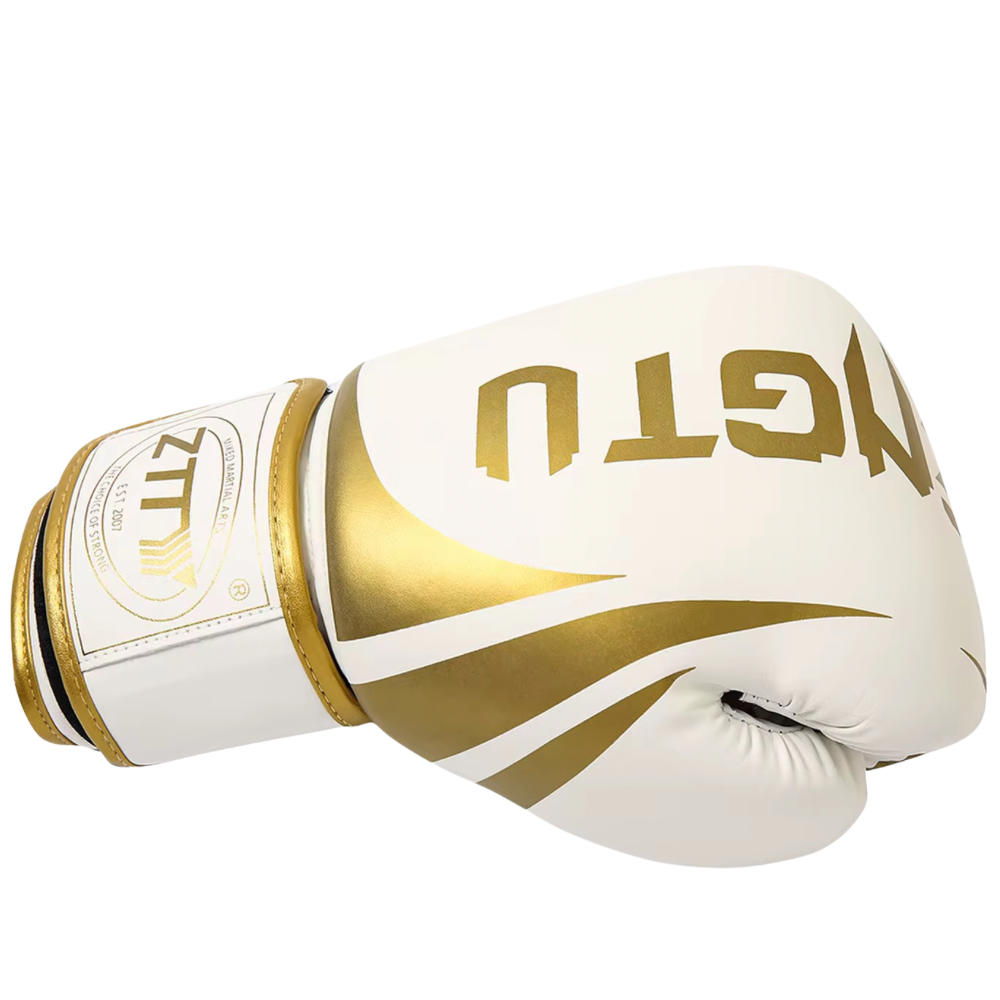Guantes Boxeo ZTTY Blancos/Dorados
