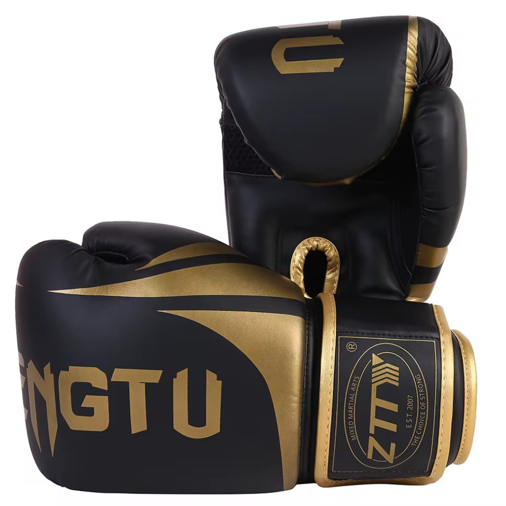 Guantes Boxeo ZTTY Negros/Dorados