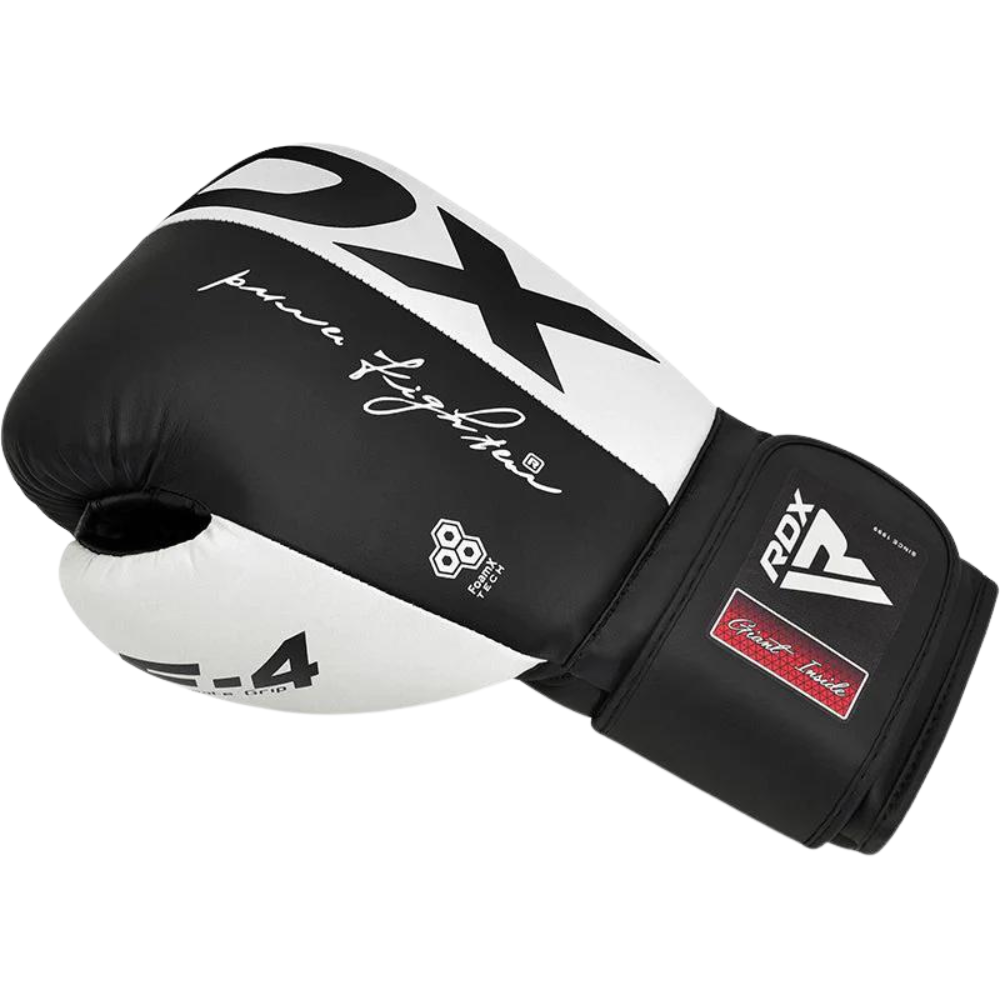 Guantes Boxeo RDX F4 Negro/Blanco