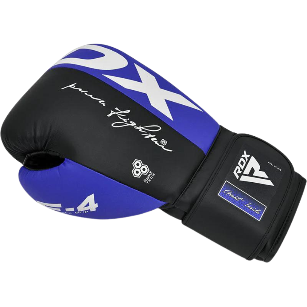 Guantes Boxeo RDX F4 Negro/Azul