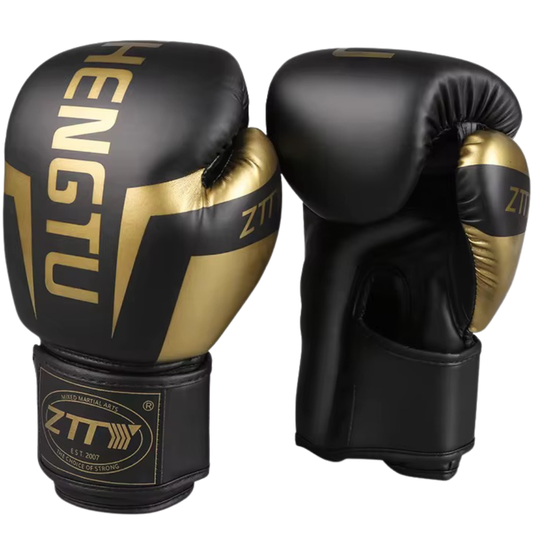 Guantes Boxeo ZTTY Negros/Dorados