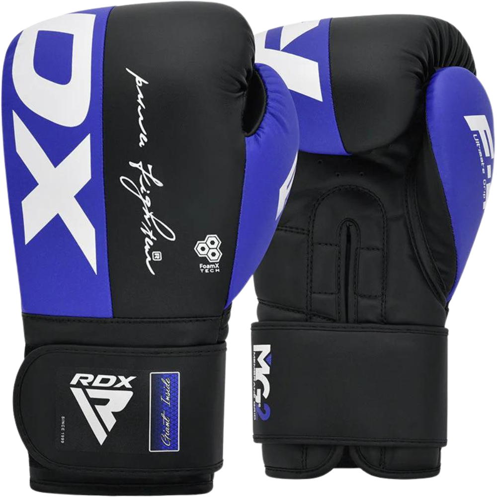 Guantes Boxeo RDX F4 Negro/Azul