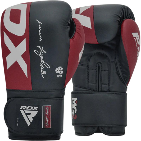 Guantes Boxeo RDX F4 Negro/Bordeaux