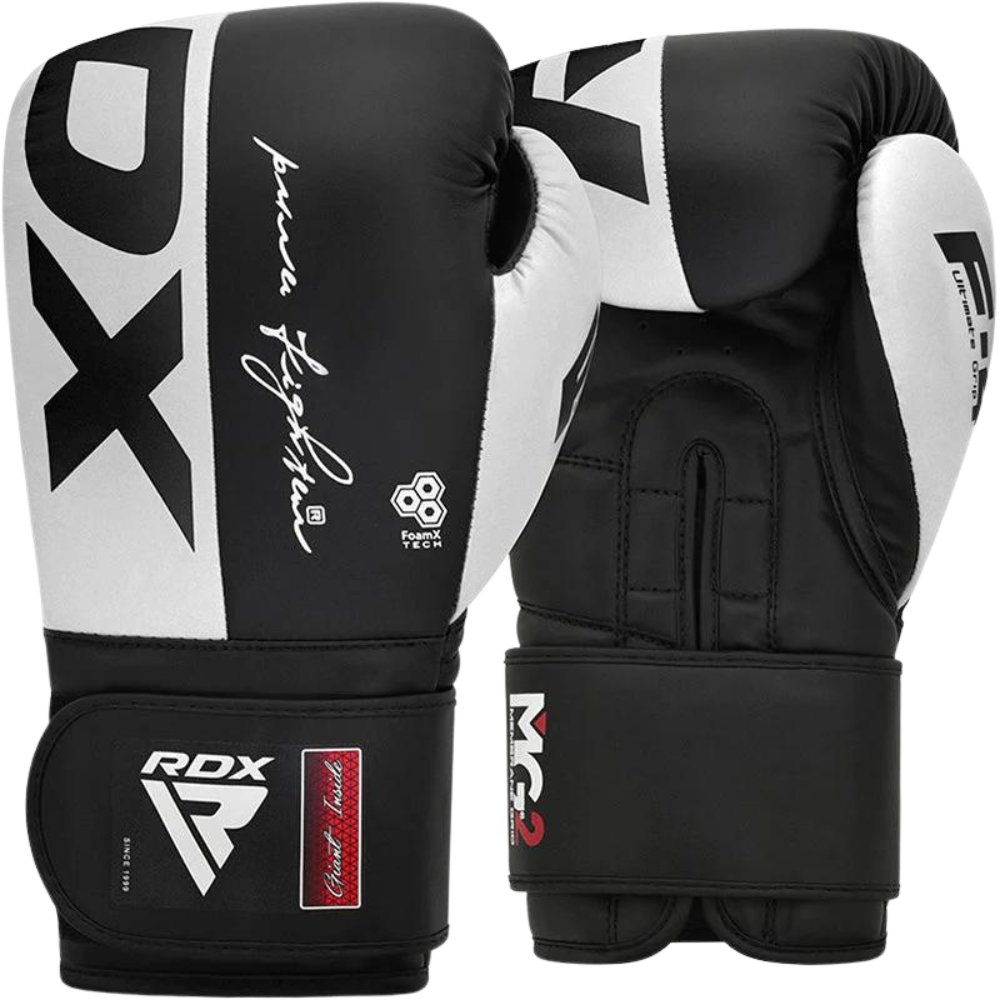 Guantes Boxeo RDX F4 Negro/Blanco